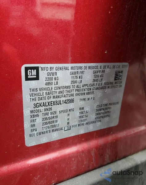 2018 GMC Terrain Denali z USA, uszkodzony, nr VIN 3GKALXEX8JL142566